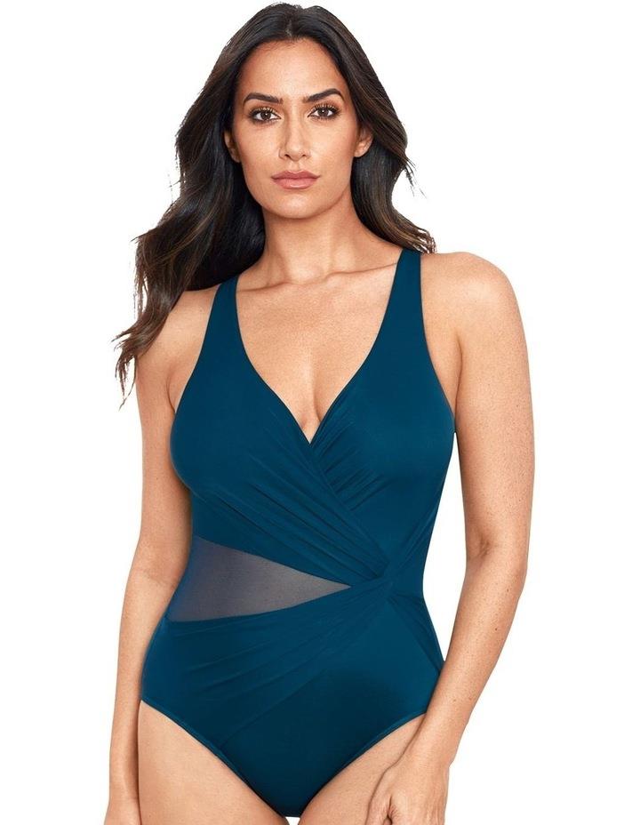 Miraclesuit Swim Illusionists Circe Knot Detail Shaping Swimsuit in Blue 16