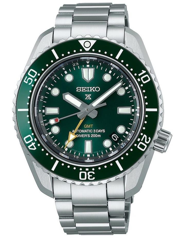 Seiko Prospex GMT SPB381J in Silver & Green