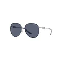 Michael Kors Empire Aviator Polarised Sunglasses in Silver One Size