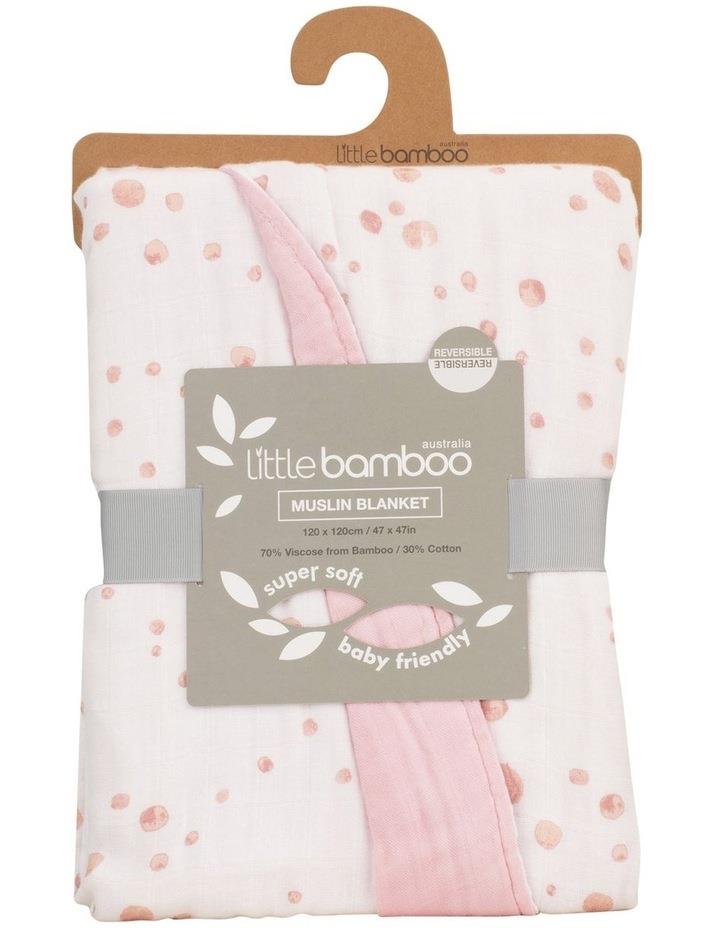 Little Bamboo Muslin Baby Blanket in Dusty Pink One Size