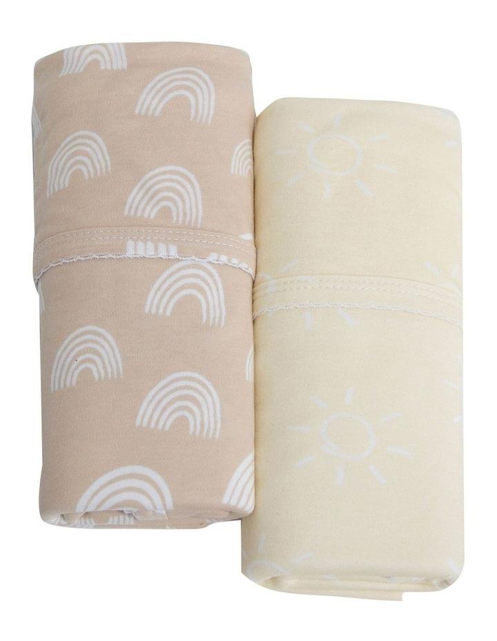 Bubba Blue Nordic Jersey Wraps 2 Pack in Vanilla/Latte Assorted One Size