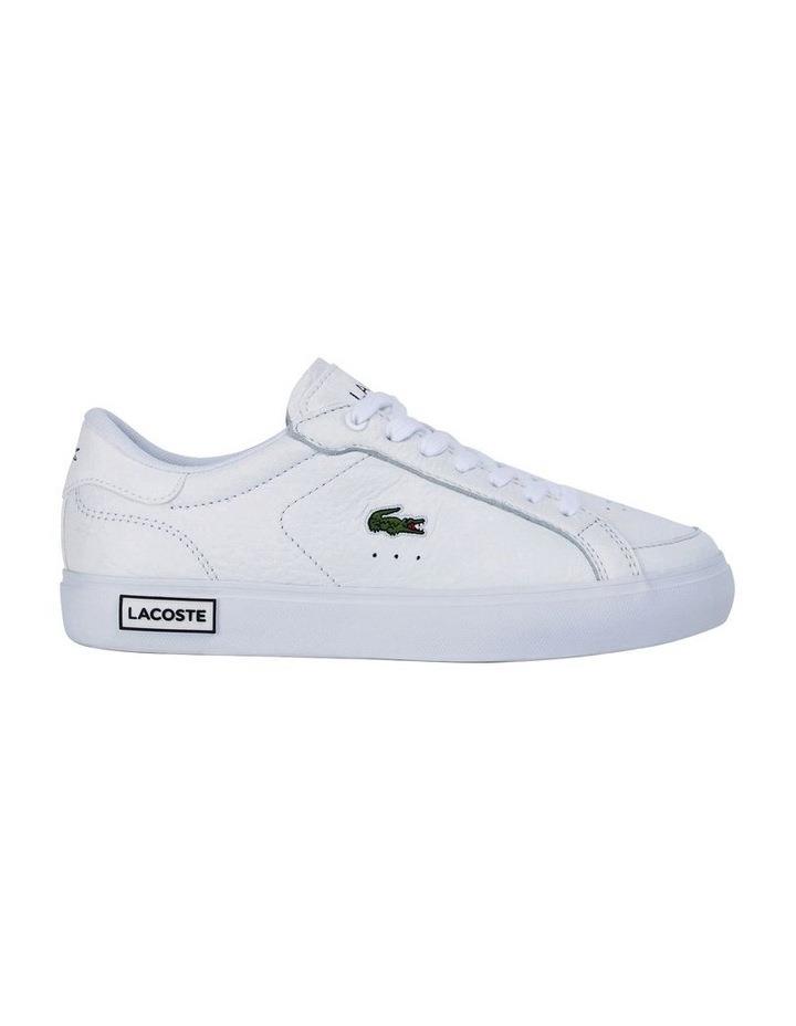 Lacoste Powercourt Leather Detailed Sneakers in White 5