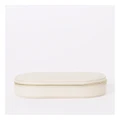 Design Studio Flat Oval Jewellery Case in Eggshell White
