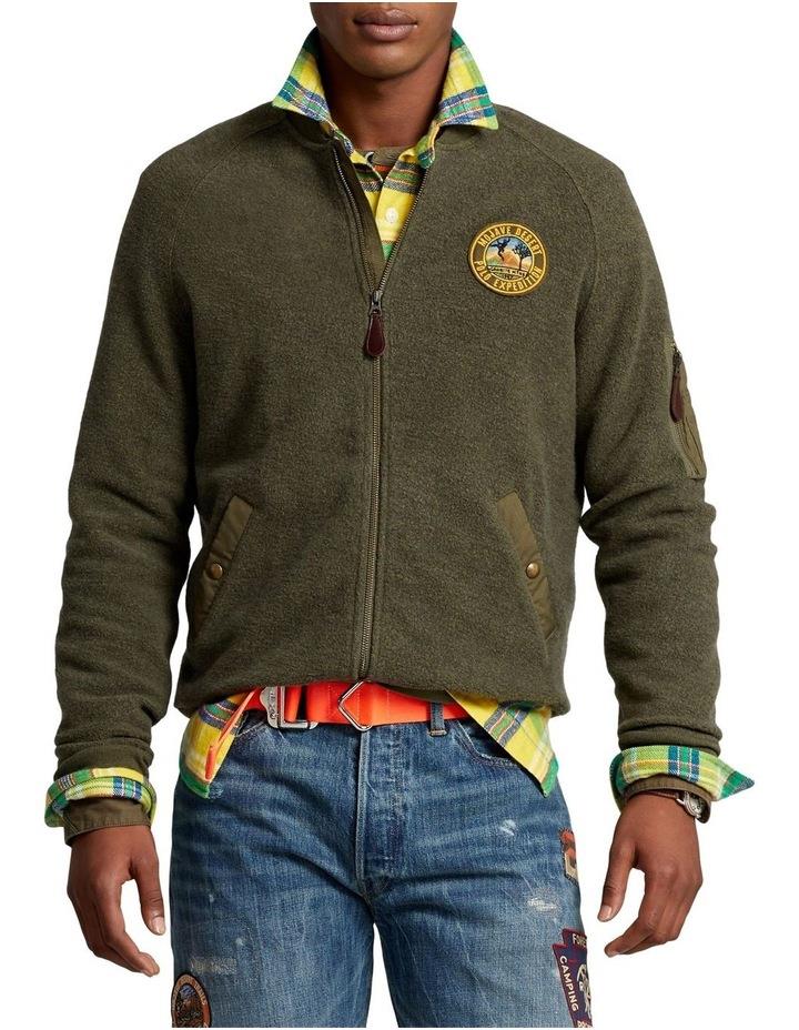 Polo Ralph Lauren Brushed Fleece Bomber Jacket in Green L