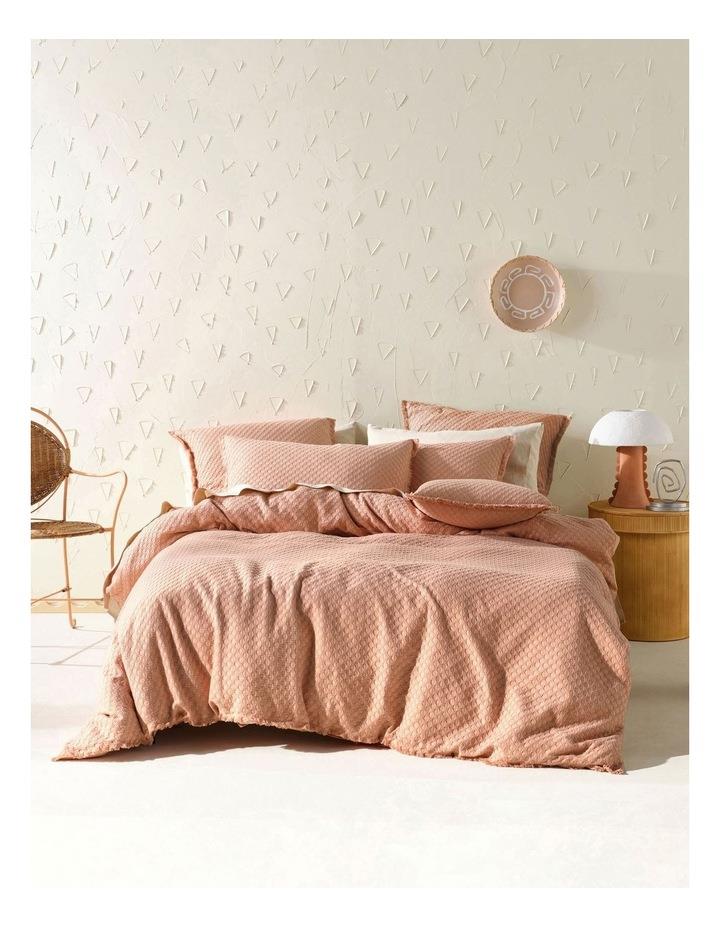 Linen House Raquelle Quilt Cover Set in Pink Clay Pink Double