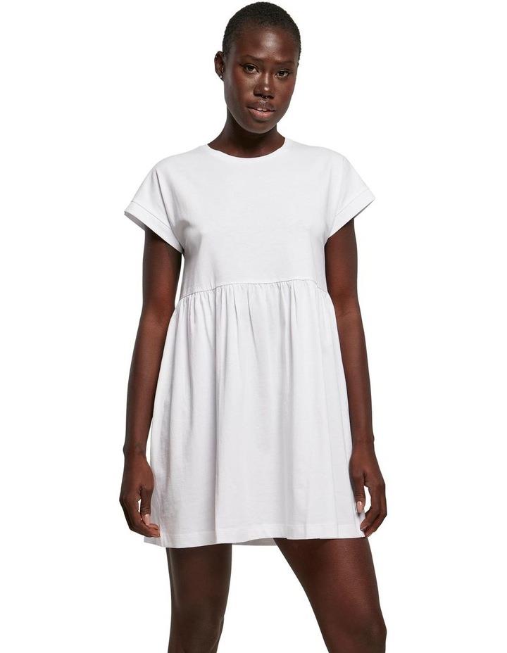 Urban Classics Organic Empire Valance Tee Dress in White XL