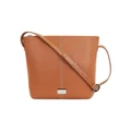 Cellini Nelson Leather Crossbody Bag in Tan