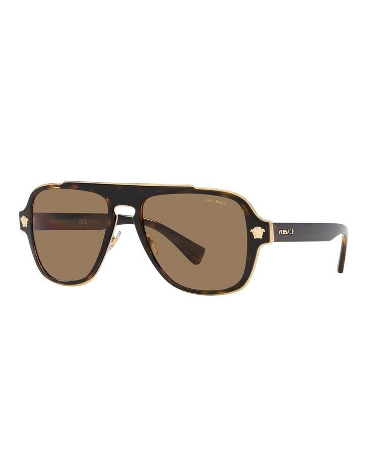 Versace VE2199 Polarised Sunglasses in Tortoise Brown One Size