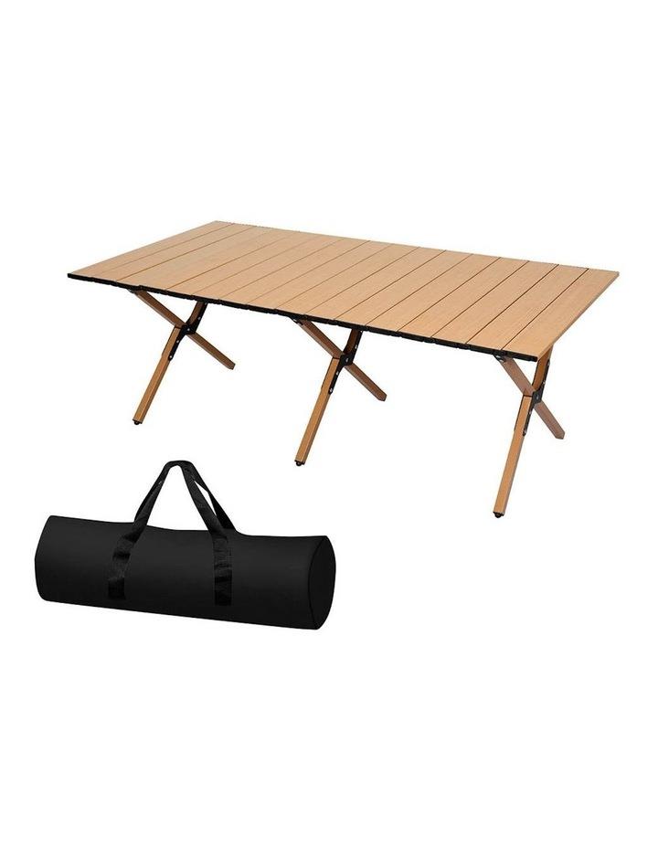 Levede Foldable Camping Table in Oak Brown