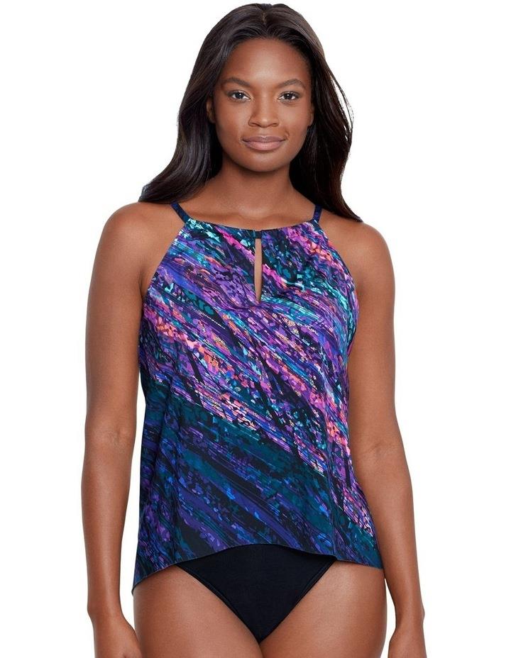 Miraclesuit Swim Mood Ring Slimming Peephole High Neck Tankini in Multi Assorted 10