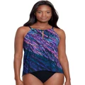 Miraclesuit Swim Mood Ring Slimming Peephole High Neck Tankini in Multi Assorted 12