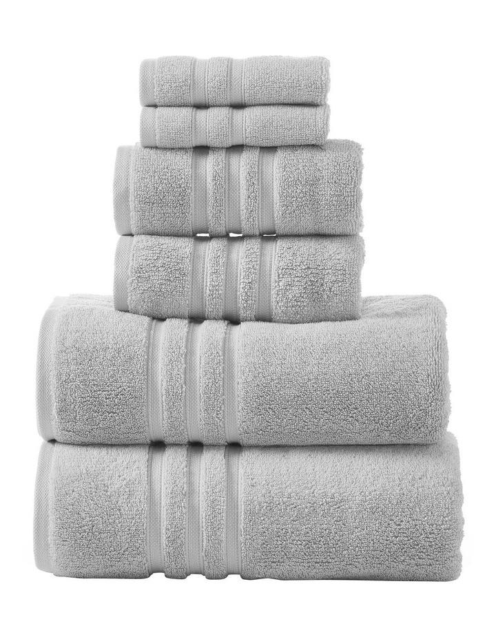 Logan and Mason Super Duet Towel Pack 6 Piece in Silver Towel Set