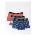 Bauhaus 3 Pack Smiley Face Trunks in Assorted 8-10