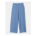 Tilii Bubble Knit Wide Leg Soft Pant in Blue 9