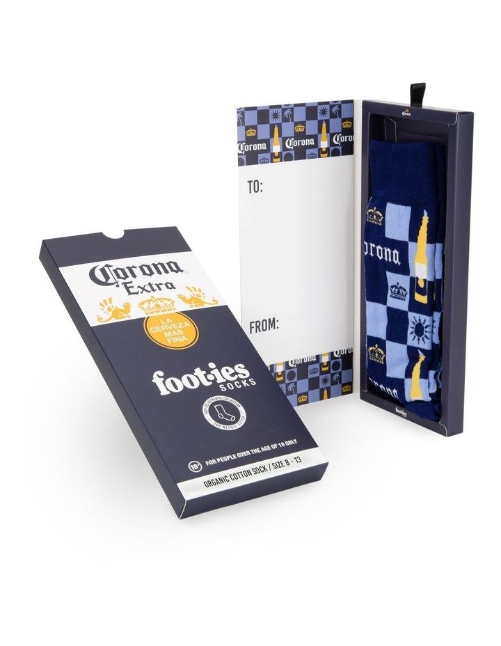 Corona Gift Card Organic Socks in Blue One Size