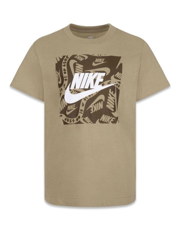 Nike Brandmark Square Basic T-shirt in Khaki 4