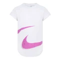 Nike Swooshfetti Logo Tee in White 5