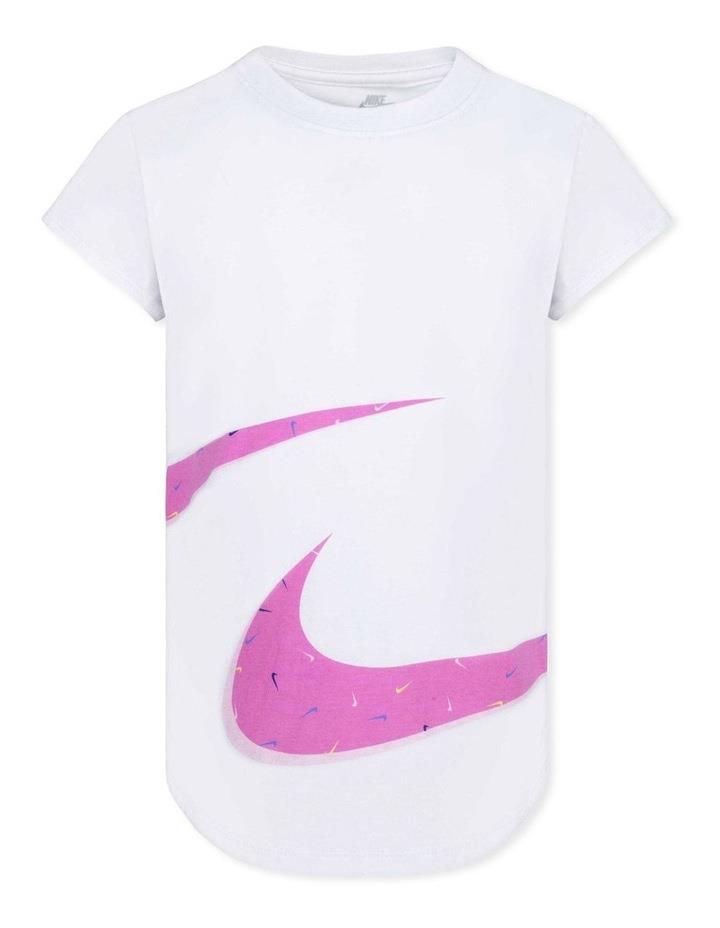 Nike Swooshfetti Logo Tee in White 6