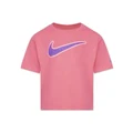 Nike Swoosh Varsity Outline T-shirt in Pink 4