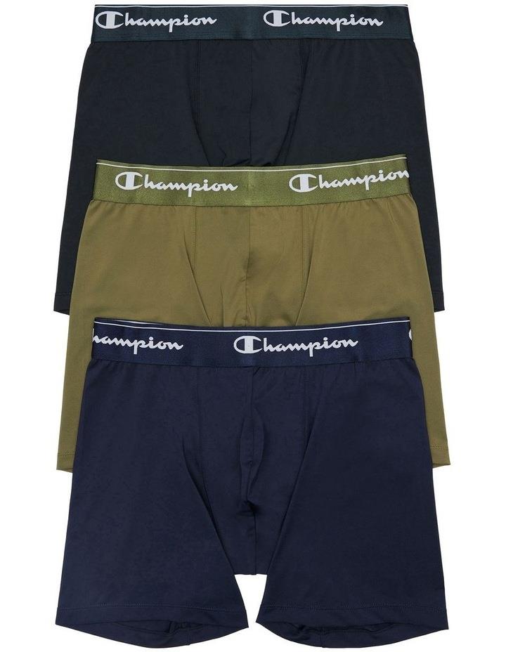 Champion Microfibre Long Leg Trunk 3 Pack in Multi Assorted M