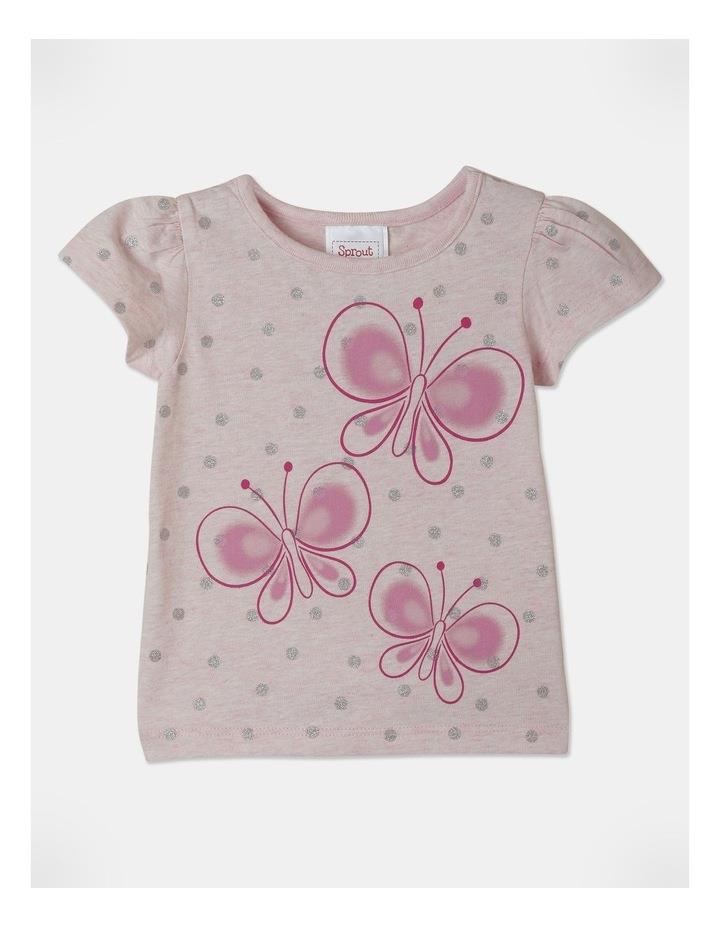 Sprout Essential Butterflies T-Shirt in Musk 2
