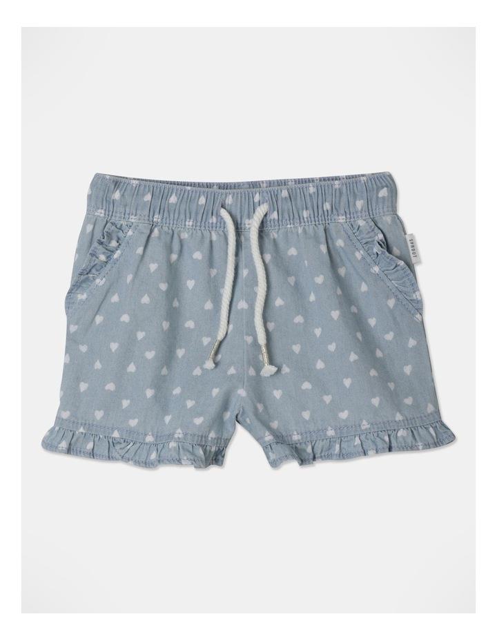 Sprout Essential Ditsy Short in Chambray Blue 1