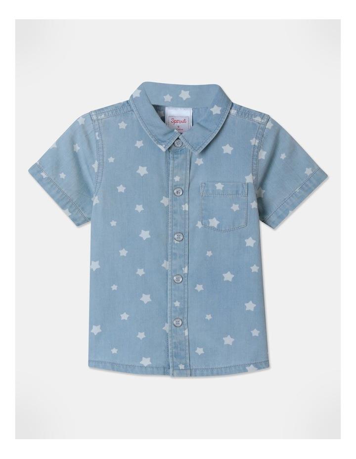 Sprout Stars Chambray Shirt in Blue 1