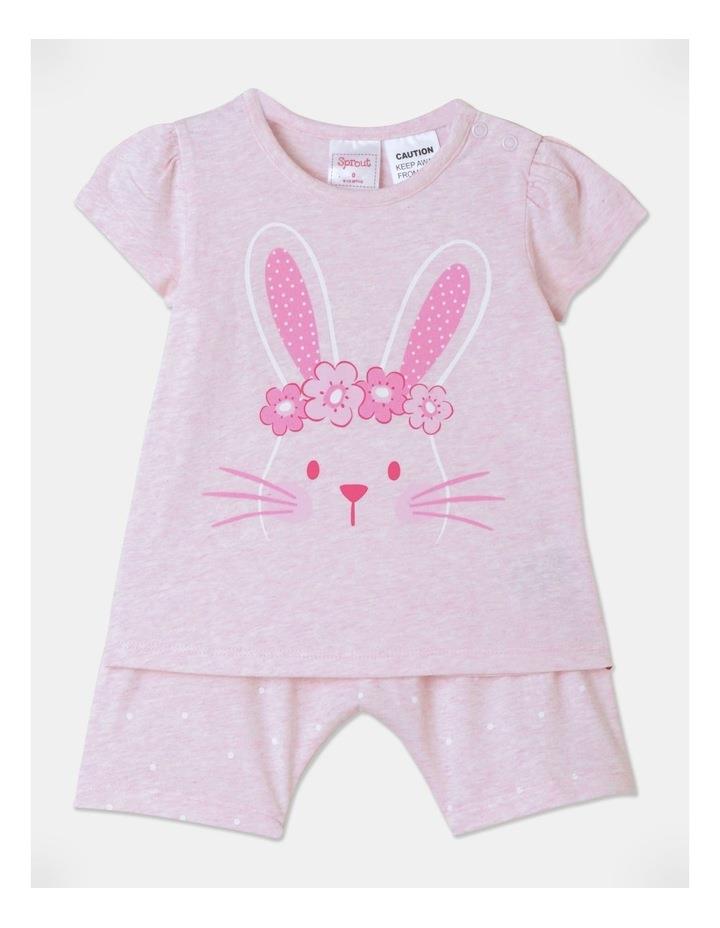 Sprout Bunny Knit Pyjama Set in Dusty Pink 2