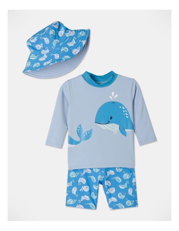 Sprout Whale 3pc Rashy Set in Baby Blue 0