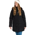 Roxy Ellie Longline Winter Jacket in True Black S