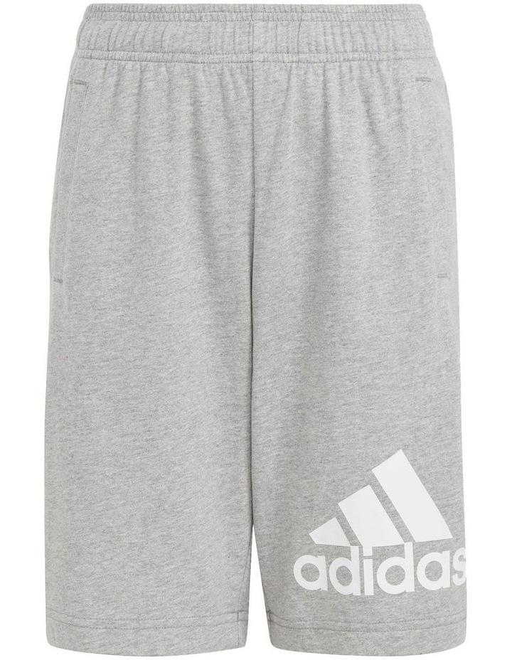 adidas Big Logo Cotton Shorts in Medium Grey Heather Grey Marle 7-8