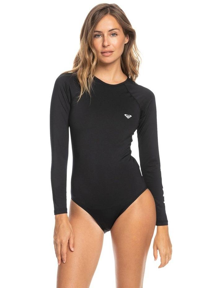 Roxy New Essentials Long Sleeve One-Piece Swimsuit in Anthracite Black L