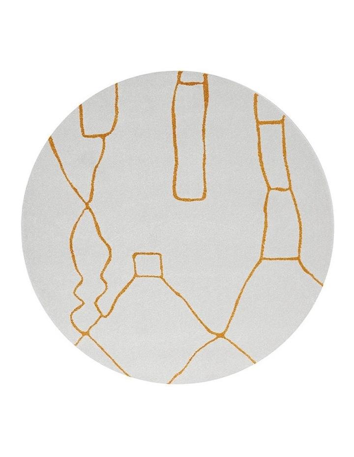 Rug Culture Paradise Amy Round Rug in Gold White 150x150cm
