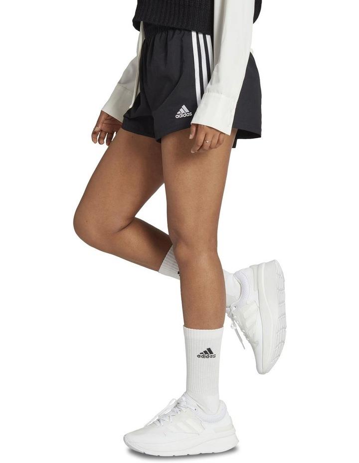 Adidas Essentials 3-Stripes Woven Shorts in Black/White Blk/White XS