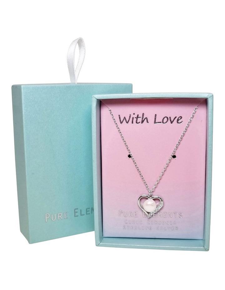 Pure Elements Pearl Heart Pendant Gift Box White
