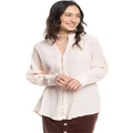 Roxy Oversized Long Sleeve Shirt in Pale Dogwood Pink XS