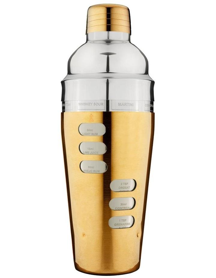 Tempa Aurora Recipe Cocktail Shaker in Gold