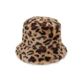 Morgan & Taylor Simona Bucket Hat in Dark Leopard Dark Brown OSFM