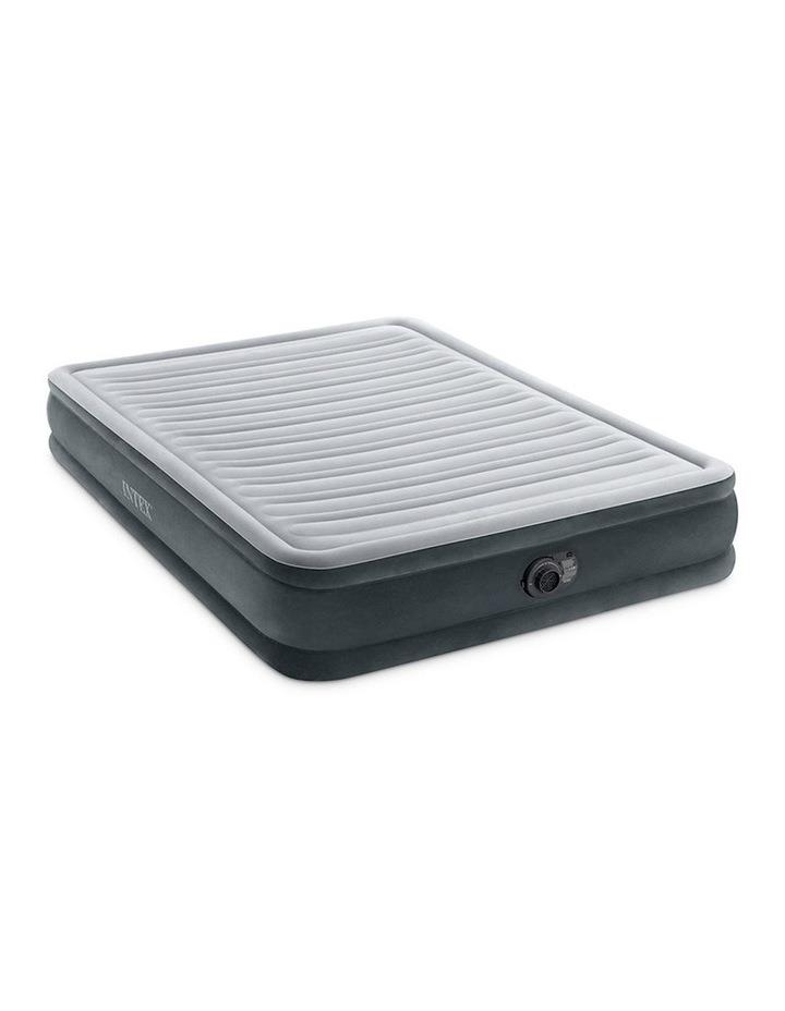 Intex Dura-Beam Comfort Plush Inflatable Queen Airbed Mattress with Built-In Pump in Grey