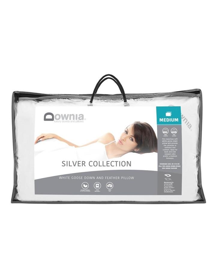 Downia Silver Collection White Goose Down & Feather Pillow White Mid