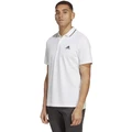 Adidas Essentials Piqu Small Logo Polo Shirt in White S