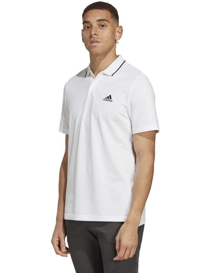 Adidas Essentials Piqu Small Logo Polo Shirt in White L