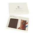 Ben Sherman Leather Credit Card Holder & Bracelet Set in Brown/Tan Brown One Size