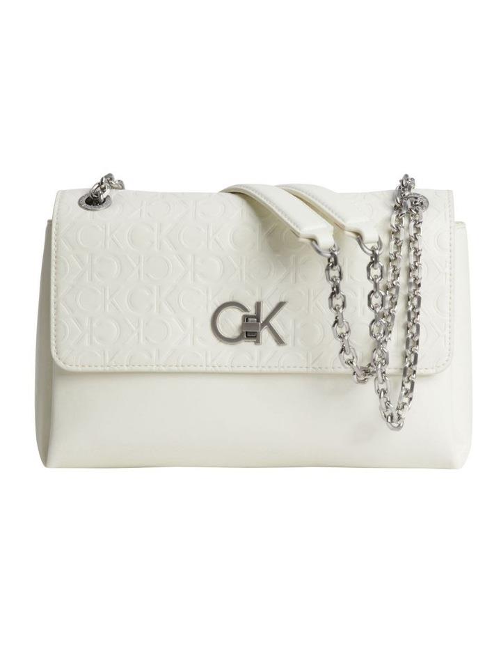 Calvin Klein Re-lock Faux Crossbody Bag in White