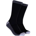 Mitch Dowd Plain Bamboo Comfort Crew Socks 2 Pack in Black One Size