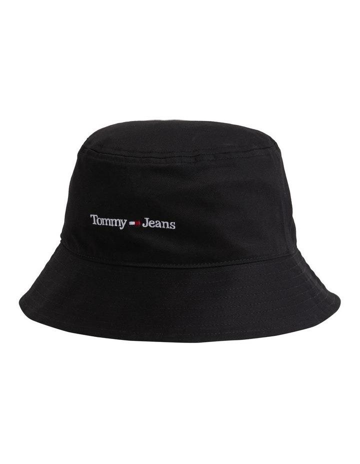 Tommy Hilfiger Logo Embroidery Bucket Hat in Black One Size
