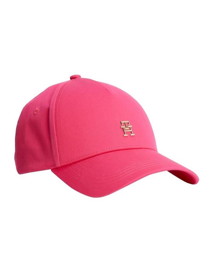 Tommy Hilfiger Monogram Plaque Baseball Cap in Pink Hot Pink One Size