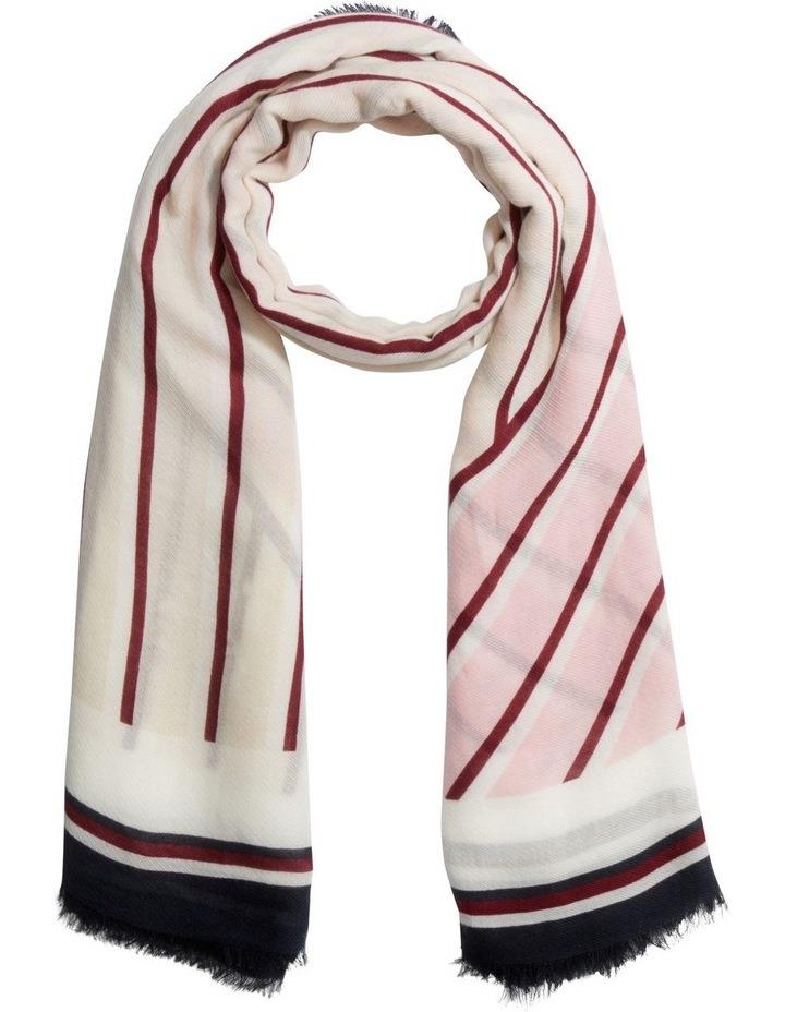 Tommy Hilfiger Stripe Square Scarf in Pink