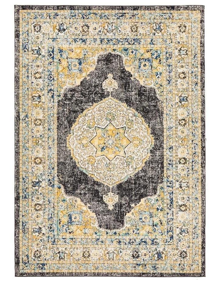 Rug Culture Century Rug 955 in Yellow/Charcoal Assorted 290x200cm