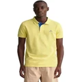 Gant Contrast Collar Pique Short Sleeve Polo T-shirt in Clear Yellow L